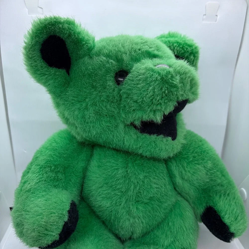 Vintage 90s Grateful Dead Steven Smith Stuffed Animal Green Jointed Plush Bear